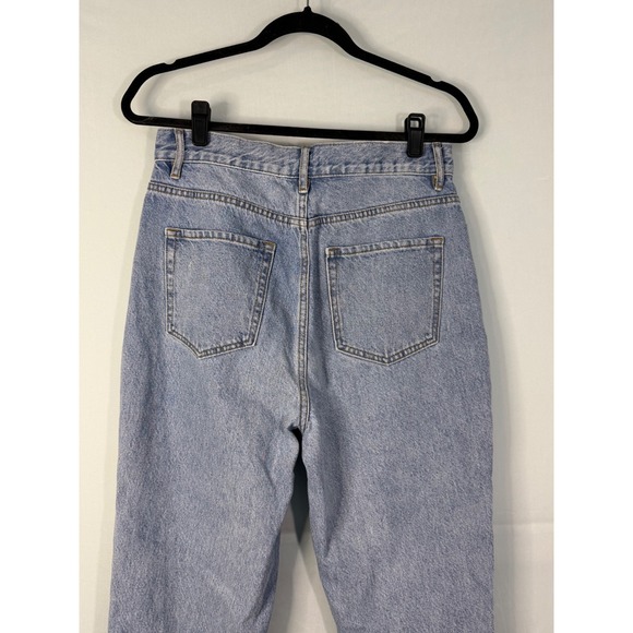 PacSun Mom Jeans 29 Light Wash Blue Good Distressed Ripped Knee Button Fly - Picture 6 of 12